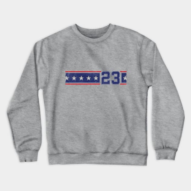 Retro USA Banner Number 23 Crewneck Sweatshirt by Drop23